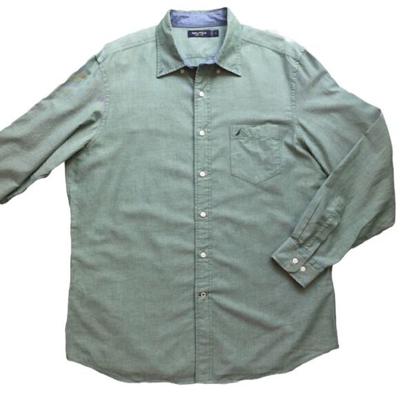 Green nautica button up  - Picture 1 of 4